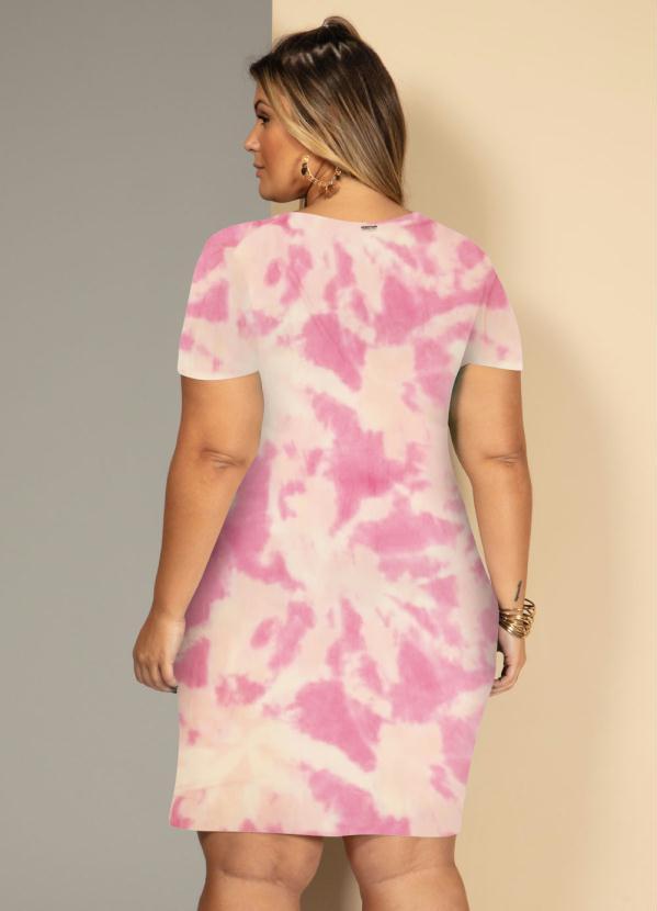 Quintess - Vestido Tie Dye Rosa com Bolsos 7