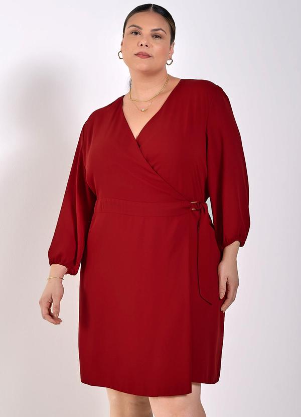 Principessa - Vestido Transpassado Vermelho Claudine Vermelho 7