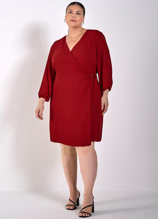 Principessa - Vestido Transpassado Vermelho Claudine Vermelho 9