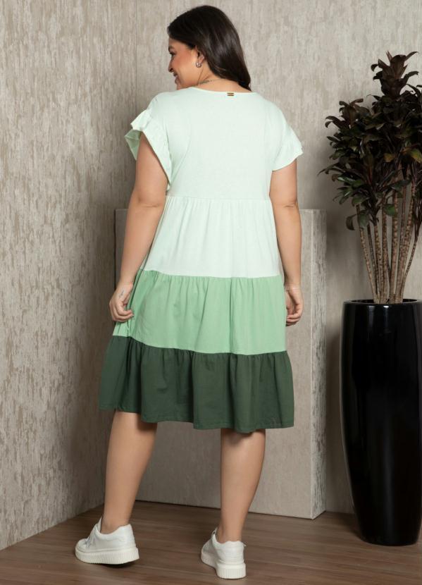 Quintess - Vestido Tricolor com Babados 7