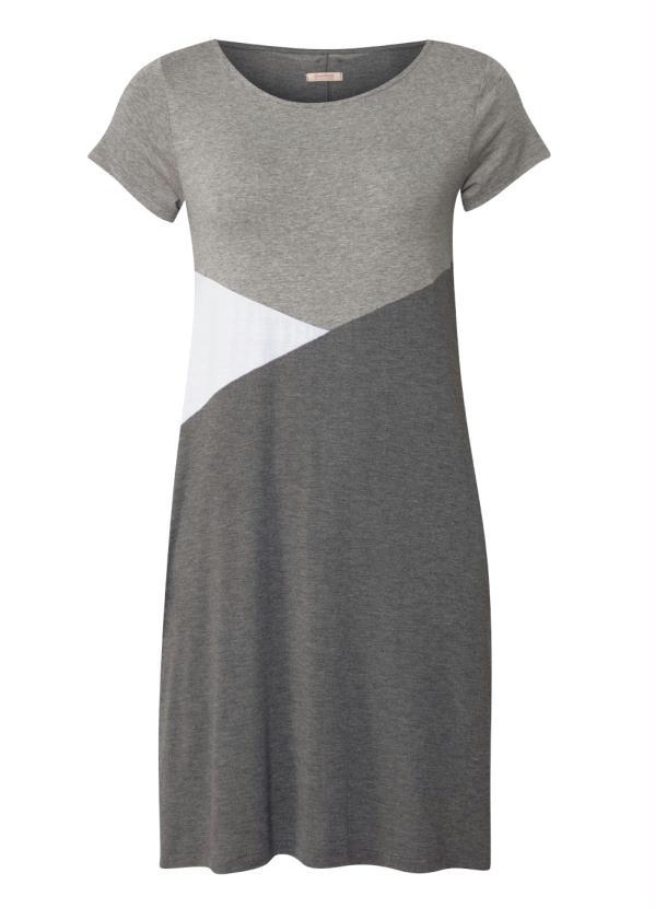 Quintess - Vestido Tricolor Mescla, Chumbo e Branco 5