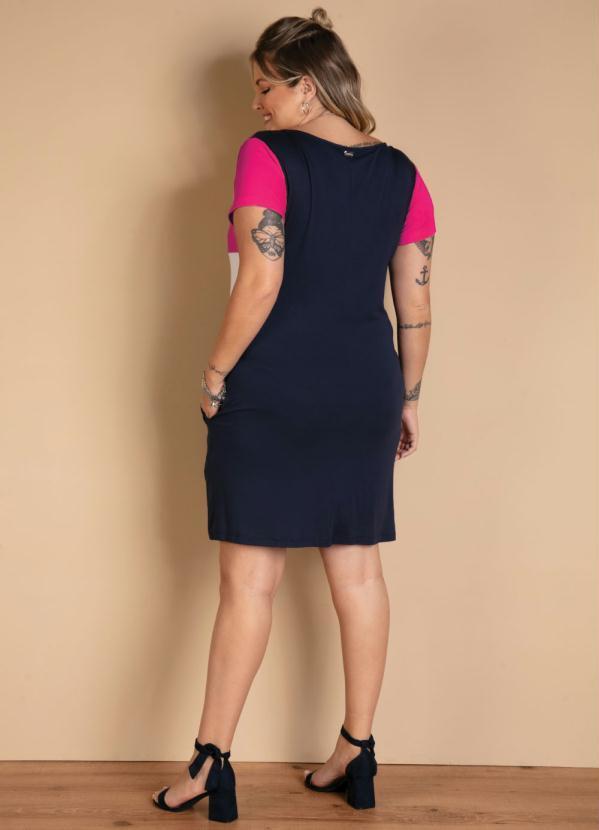 Quintess - Vestido Tricolor Pink com Bolsos 8