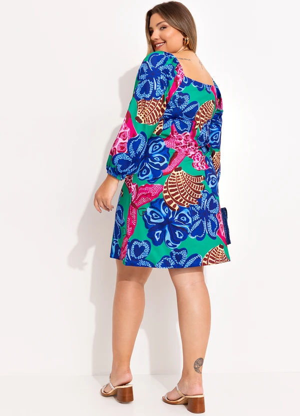 Quintess - Vestido Tropical Borboleta em Malha Fria 11