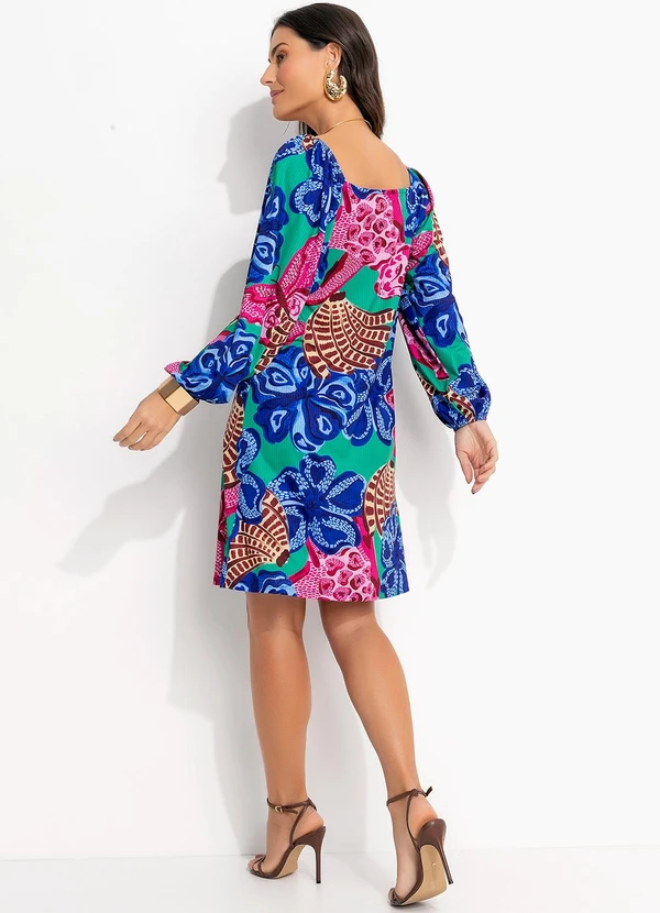 Quintess - Vestido Tropical Borboleta em Malha Fria 6