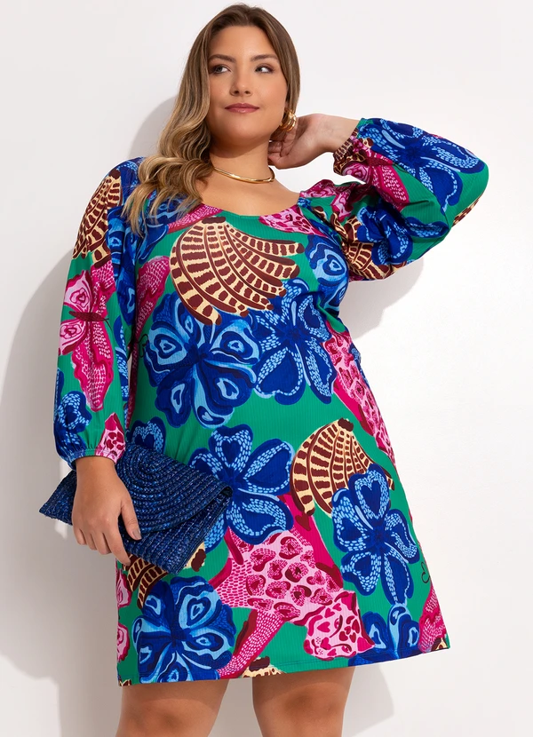 Quintess - Vestido Tropical Borboleta em Malha Fria 8