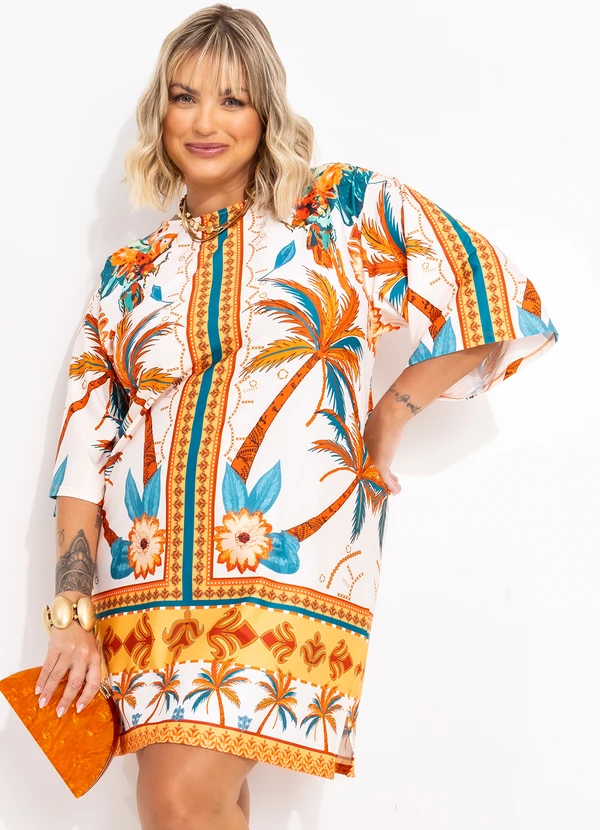 Quintess - Vestido Estampado em Malha Fria 7