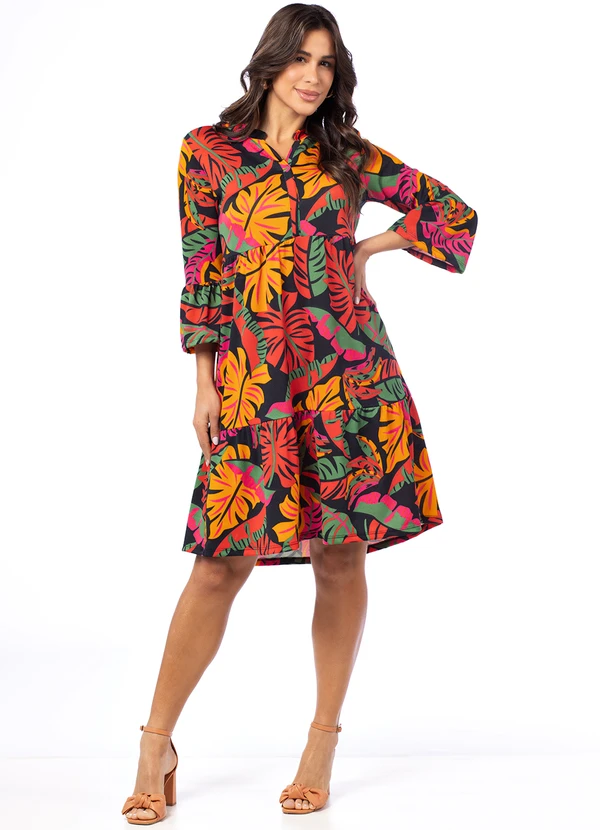 bonprix - Vestido Tropical em Malha Crepe 5