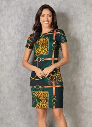 Moda Pop - Vestido Tubinho Correntes - MODA POP