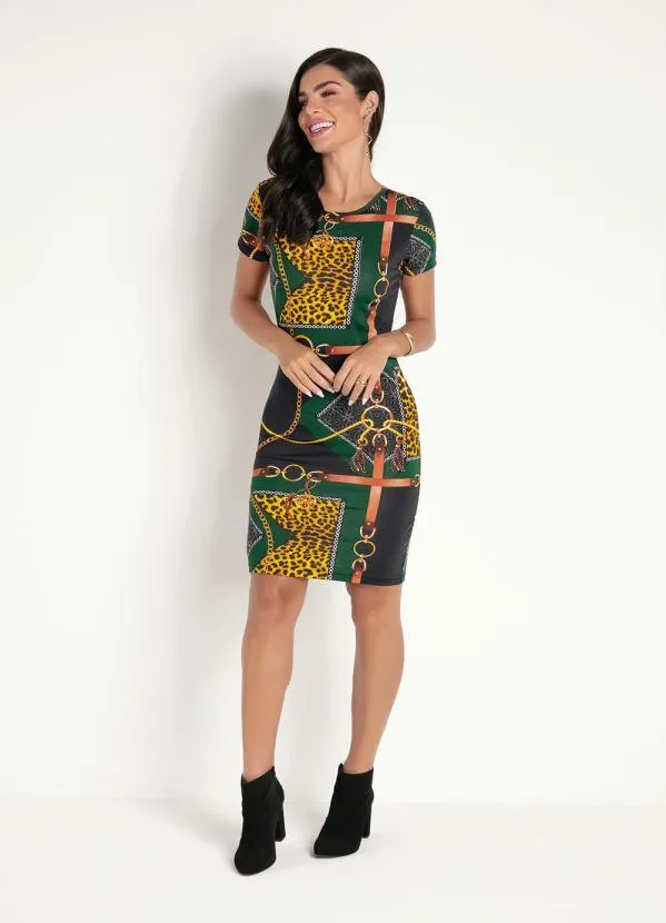 Moda Pop - Vestido Tubinho Correntes 5