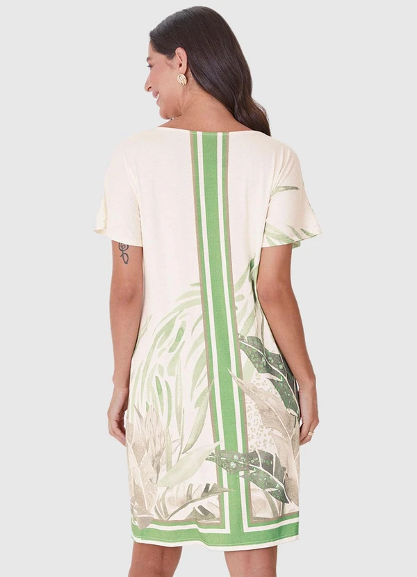 Malwee - Vestido Verde Claro Tropical Amplo 2