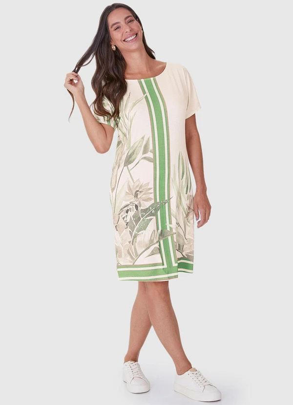 Malwee - Vestido Verde Claro Tropical Amplo 3