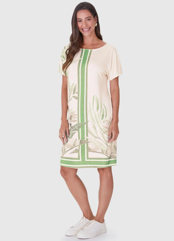 Malwee - Vestido Verde Claro Tropical Amplo 4