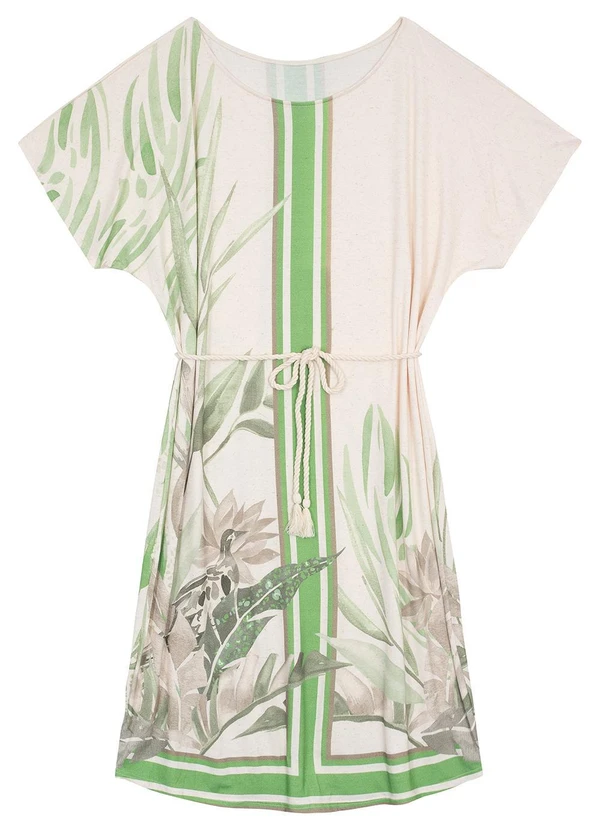 Malwee - Vestido Verde Claro Tropical Amplo 6