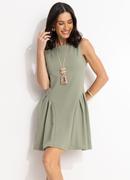 Vestido Verde em Malha Crepe