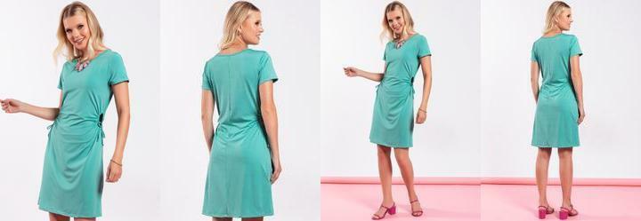 Vestido Verde em Malha de Polister