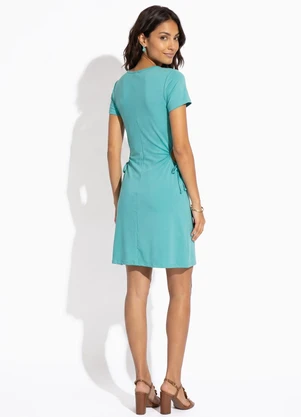 Moda Pop - Vestido Verde em Malha de Poliéster - MODA POP