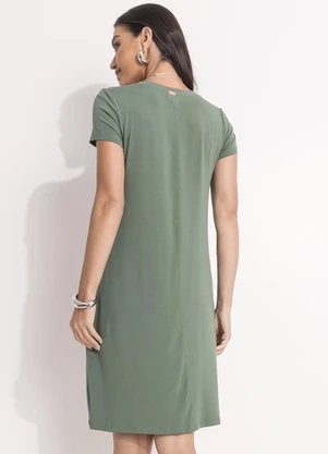 Quintess - Vestido Verde em Malha de Viscose - QUINTESS