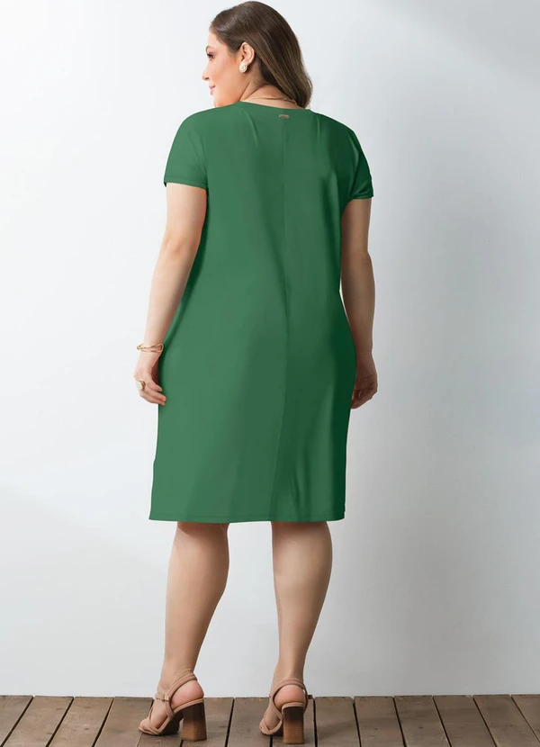 Quintess - Vestido Verde em Malha de Viscose 10
