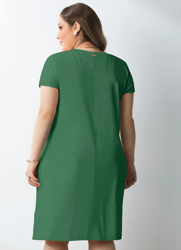 Quintess - Vestido Verde em Malha de Viscose 8
