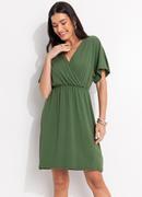 Vestido Verde em Malha de Viscose