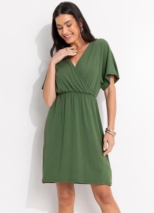 Quintess - Vestido Verde em Malha de Viscose - QUINTESS