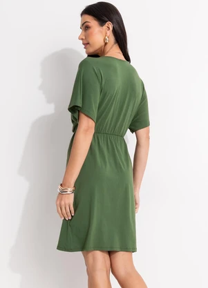 Quintess - Vestido Verde em Malha de Viscose - QUINTESS