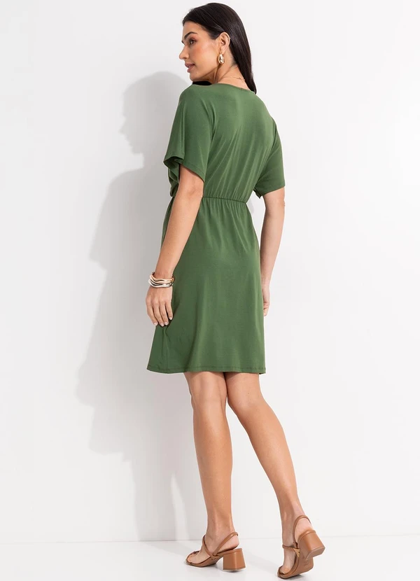 Quintess - Vestido Verde em Malha de Viscose 5