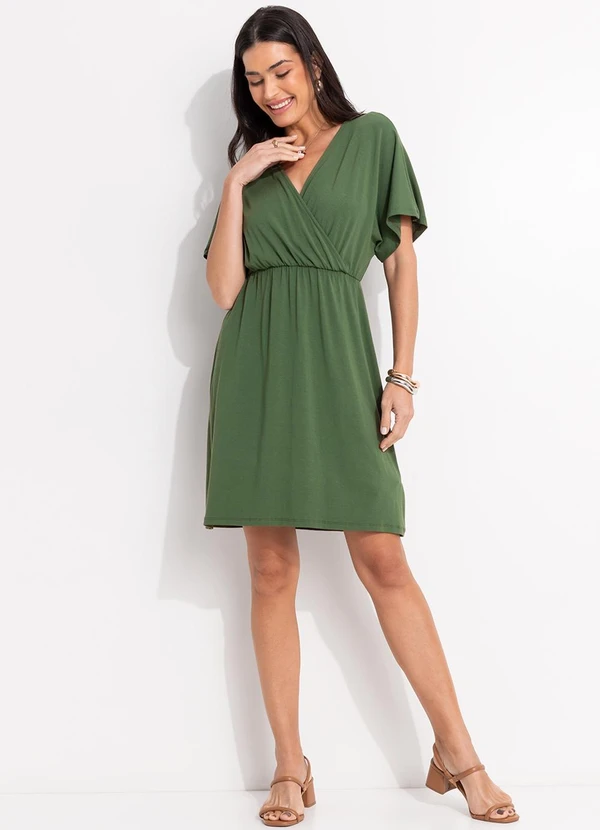 Quintess - Vestido Verde em Malha de Viscose 6