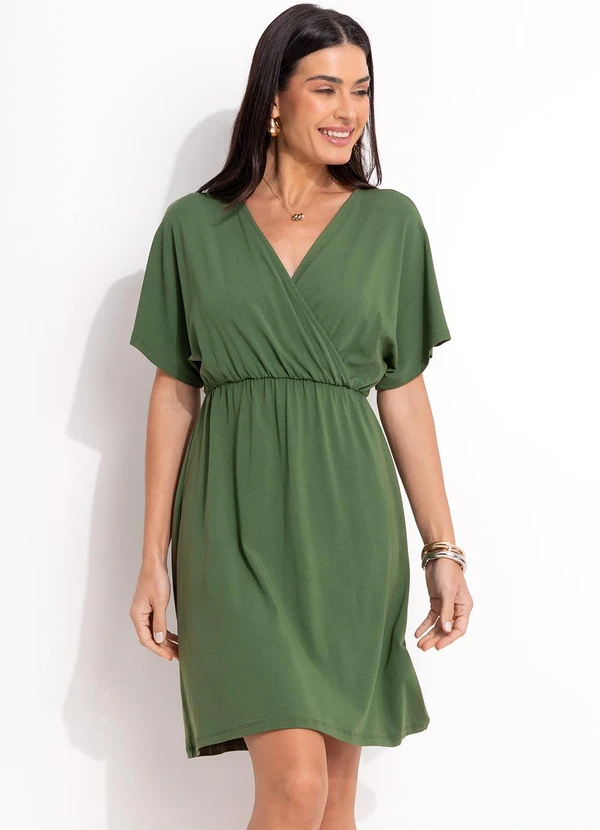 Quintess - Vestido Verde em Malha de Viscose 7
