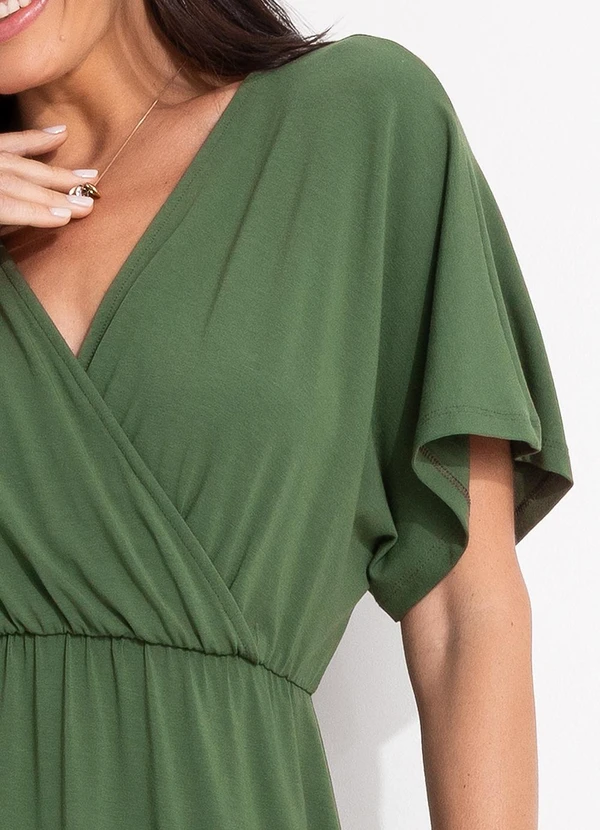 Quintess - Vestido Verde em Malha de Viscose 8