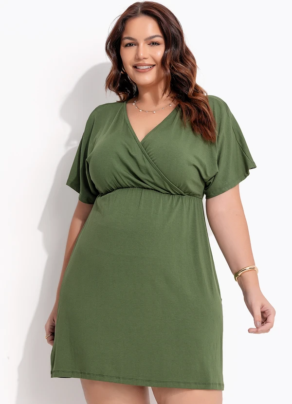 Quintess - Vestido Verde em Malha de Viscose 9