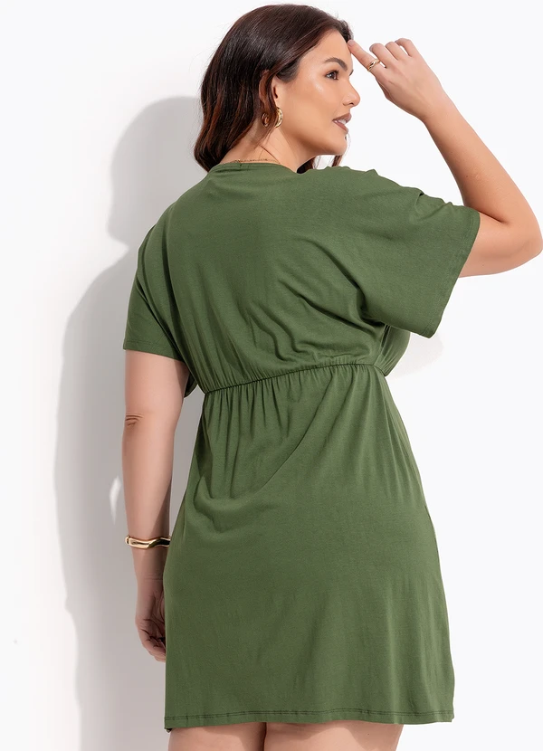 Quintess - Vestido Verde em Malha de Viscose 10