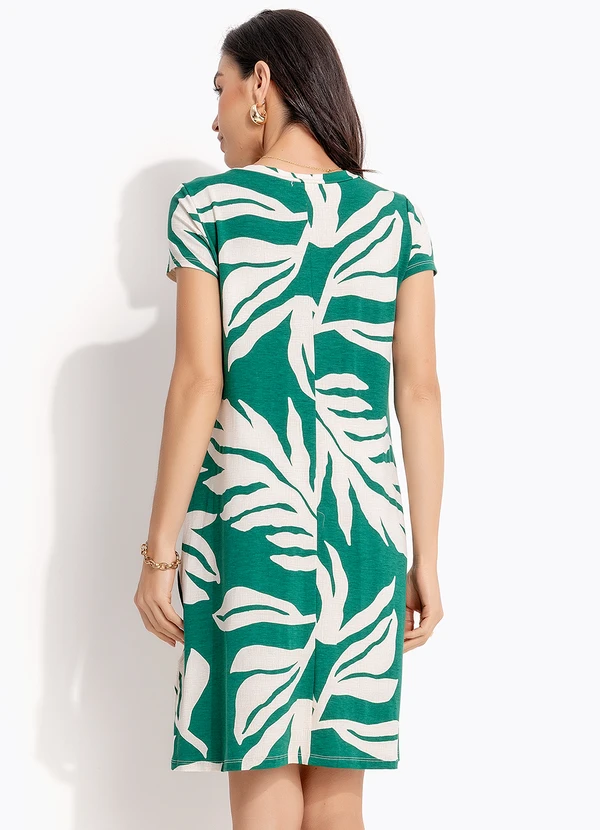 Quintess - Vestido Verde em Malha de Viscose 2