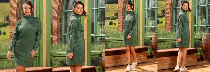 Vestido Verde em Malha Tric