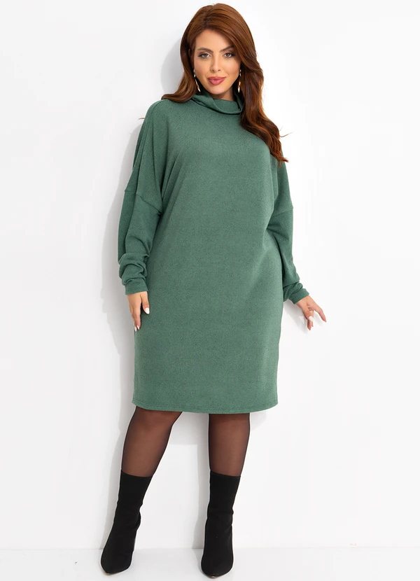 Quintess - Vestido Verde em Malha Tricô 4