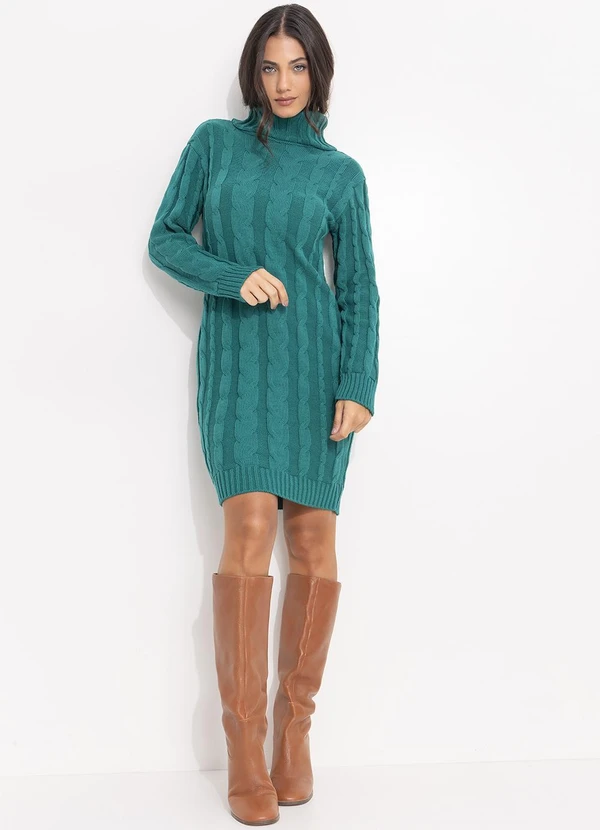 Quintess - Vestido Verde em Tricô 3