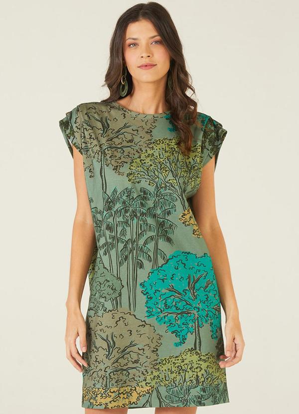 Vestido Paiva en musgo verde