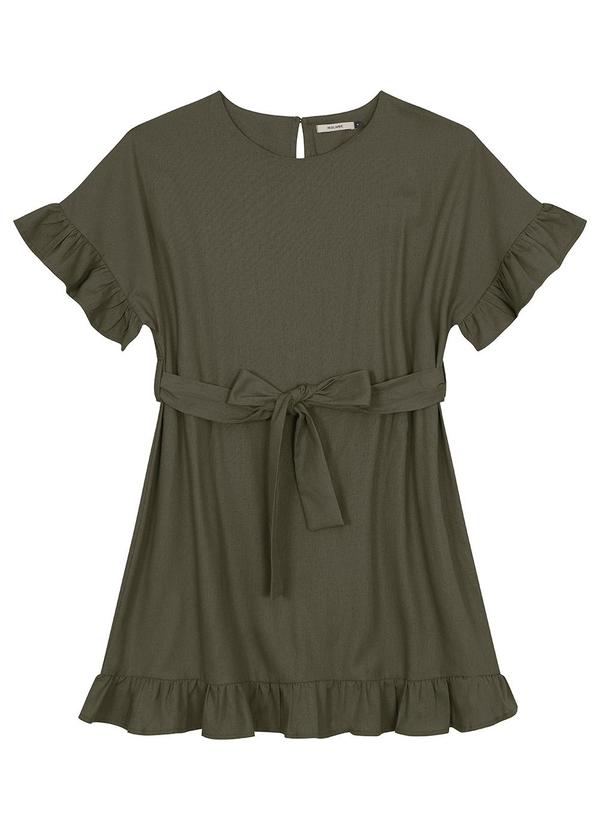 Malwee - Vestido Verde Musgo Curto Amplo 2