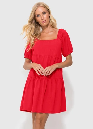 Enfim - Vestido Vermelho Curto Marias - ENFIM