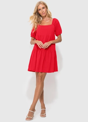 Enfim - Vestido Vermelho Curto Marias - ENFIM