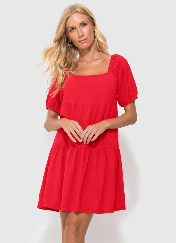 Enfim - Vestido Vermelho Curto Marias