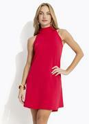 Vestido Vermelho em Malha Crepe
