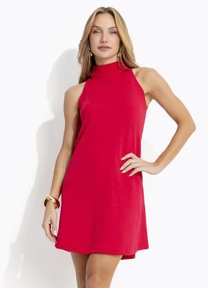 Vestido Vermelho em Malha Crepe