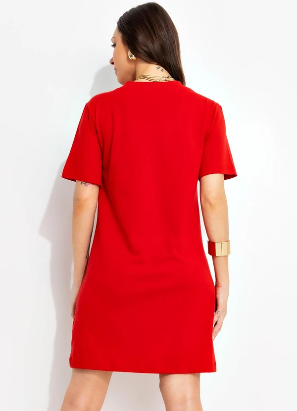 Bimini - Vestido Vermelho em Malha de Algodão 2