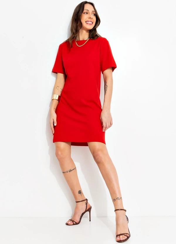 Bimini - Vestido Vermelho em Malha de Algodão 3