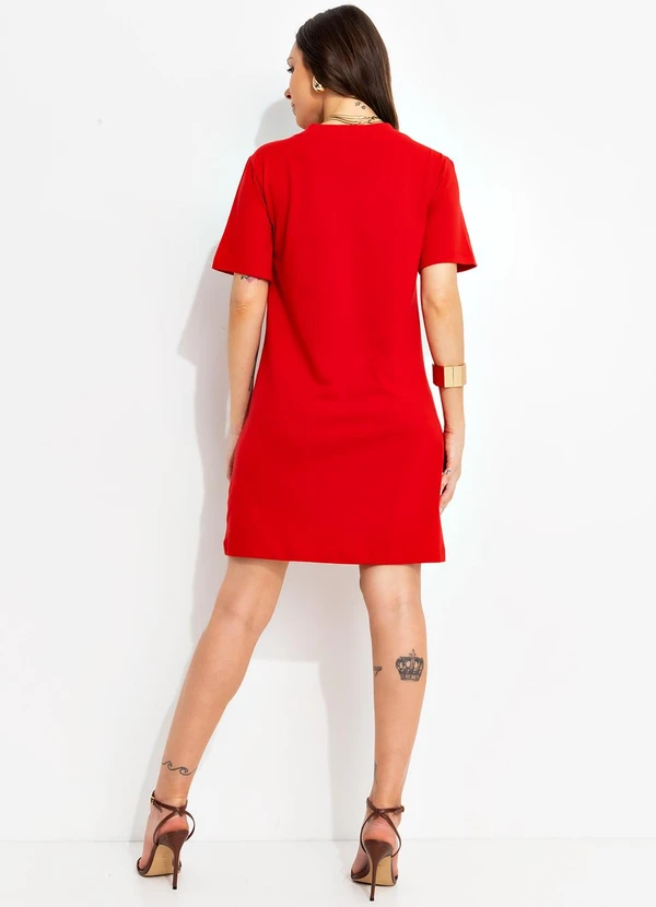 Bimini - Vestido Vermelho em Malha de Algodão 5