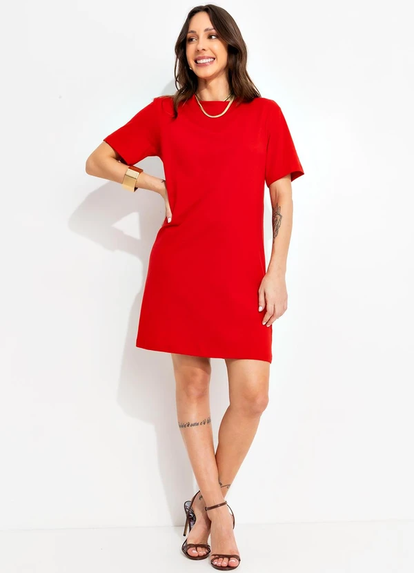 Bimini - Vestido Vermelho em Malha de Algodão 6