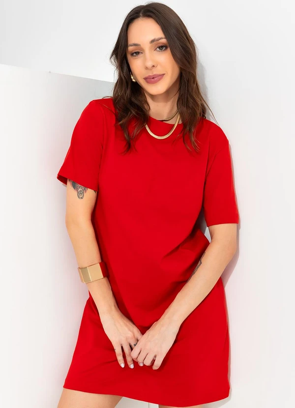 Bimini - Vestido Vermelho em Malha de Algodão 7