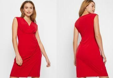 Vestido Vermelho em Malha de Viscose