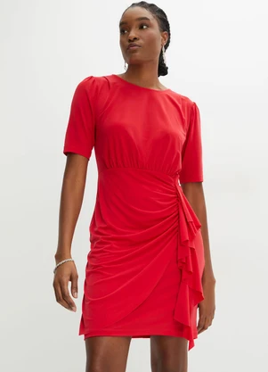 bonprix - Vestido Vermelho em Malha de Viscose - BONPRIX